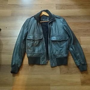 Banana republic leather aviator jacket